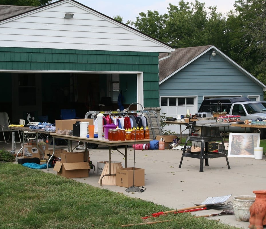 Junk and household items ready for a professional cleanout