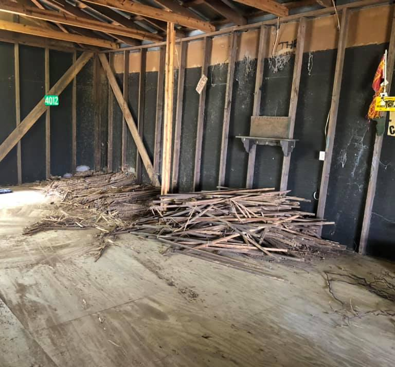 Interior demolition work in progress